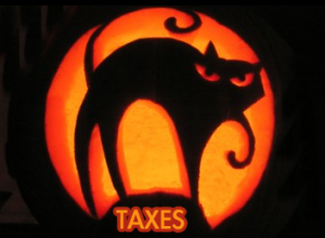 Black Cat highlighted from orange yellow light, under "TAXES"