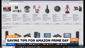 Preview image for Sharon Lechter video interview on Money Saving Tips for Amazon Prime Day.