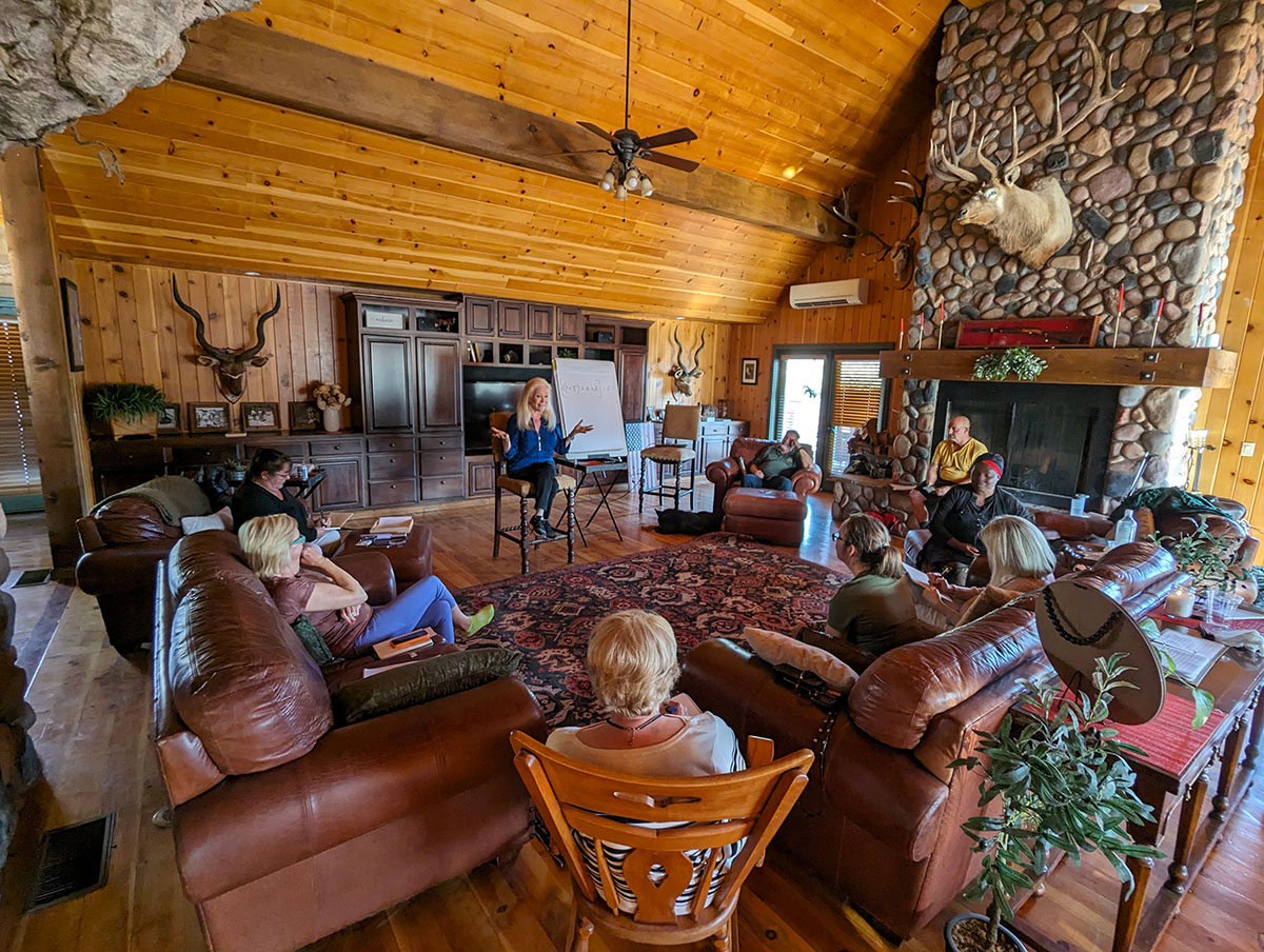 Sharon Lechter hosting a retreat at Cherry Creek Lodge