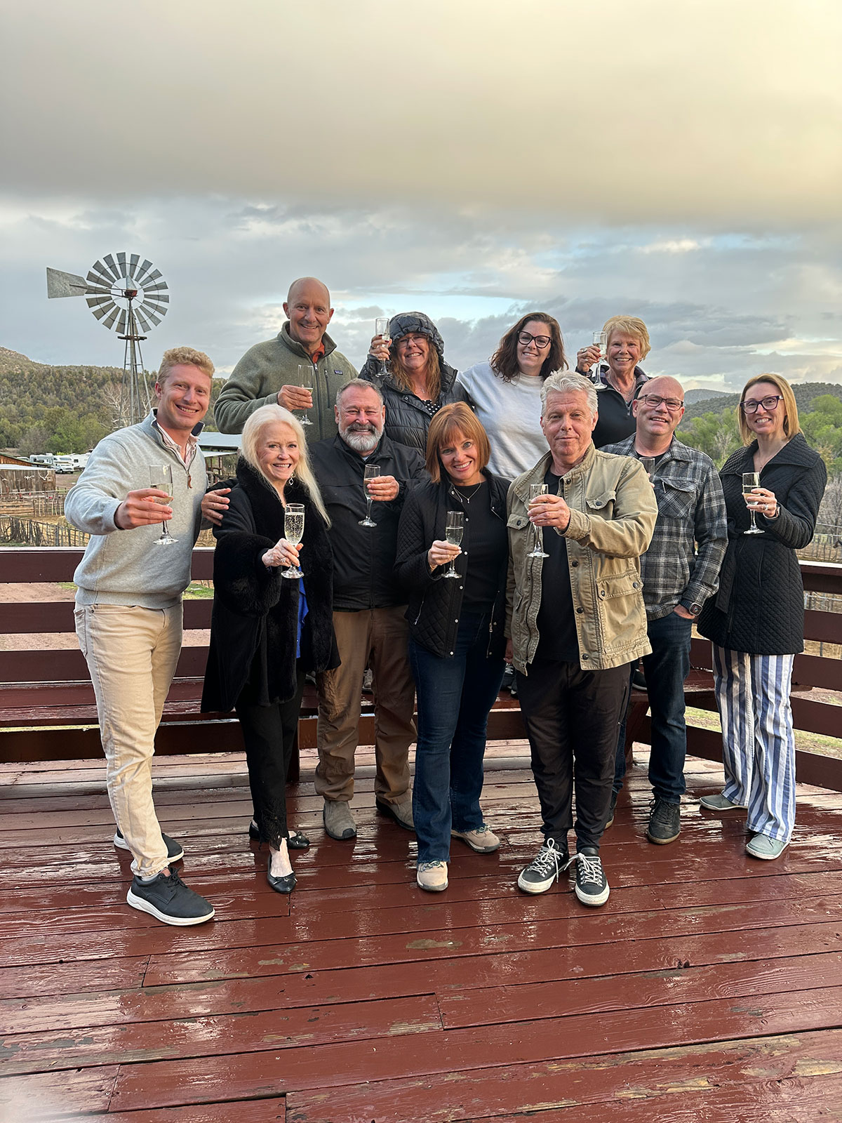 Sharon Lechter with a group of individuals from her mentorship retreat”