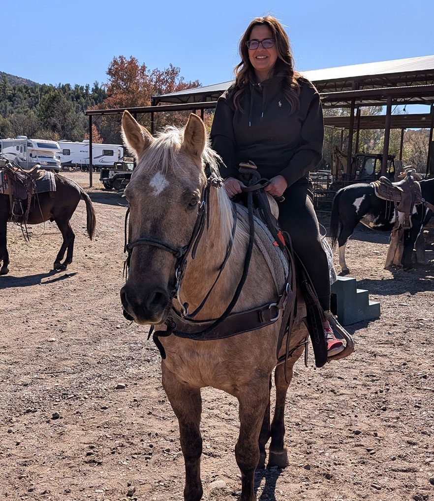 Dalia Barsoum on a horse