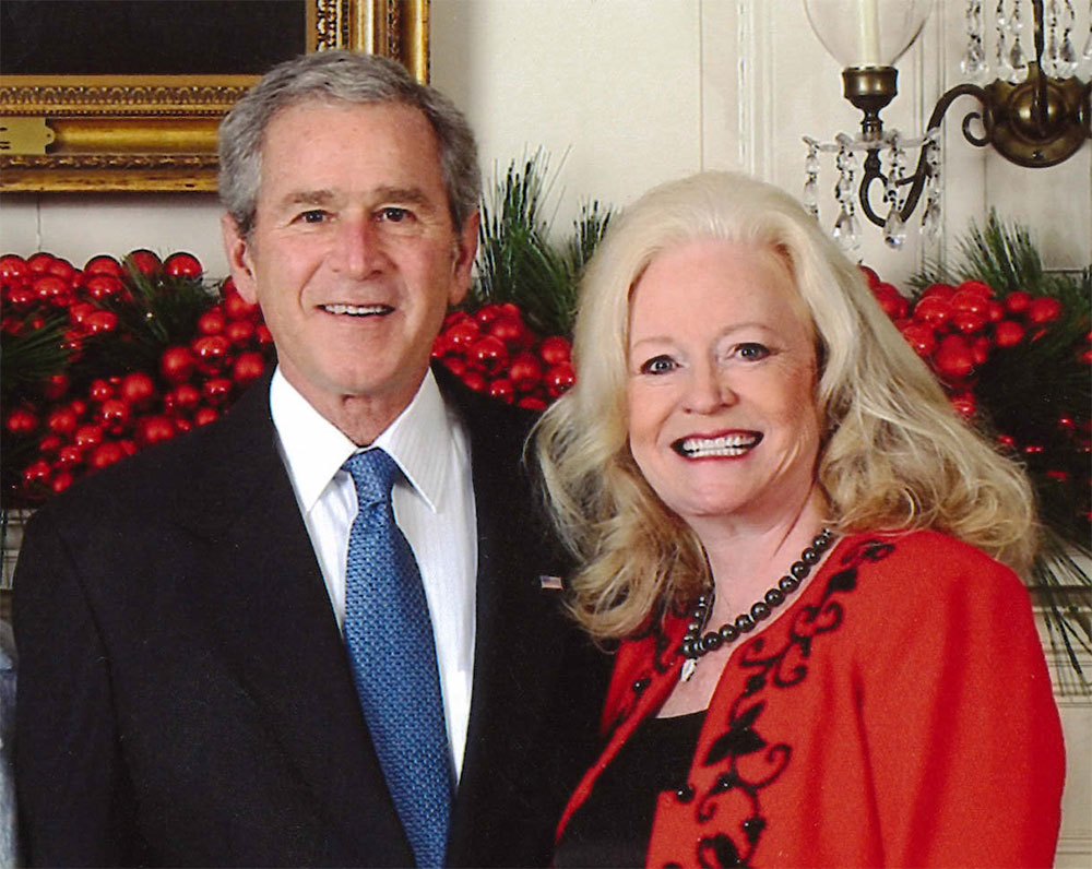 Sharon Lechter and President George W Bush