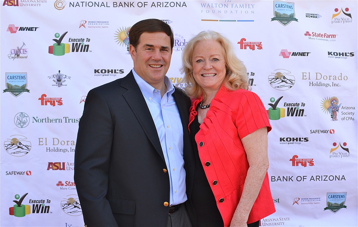 Sharon Lechter with AZ Treasurer Doug Ducey